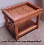 Java Ontable with lid 3cm with shelf 